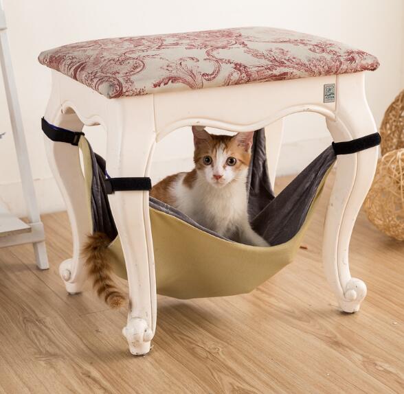 Cat Bed Pet Kitten Cat Hammock Removable Hanging Soft Bed Cages for Chair Kitty Rat Small Pets Swing 8