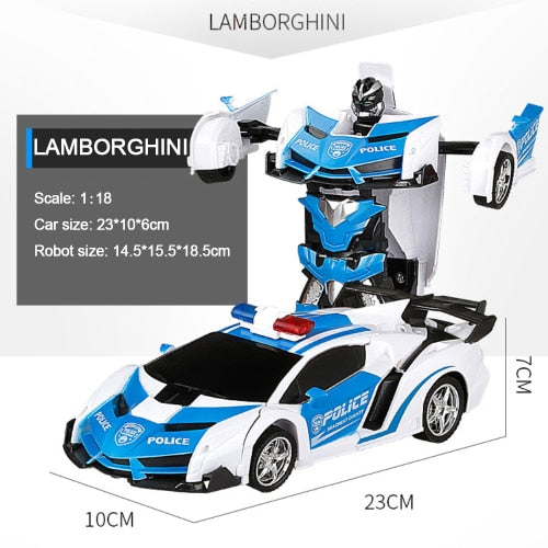 RC Car Transformation Robots Sports Vehicle Model  Robots Toys Cool Deformation Car Kids Toys  Gifts For Boys 5