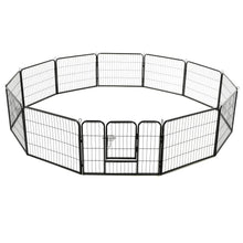 Load image into Gallery viewer, vidaXL Dog Playpen 12 Panels Steel 80x60 cm Black - MiniDM Store
