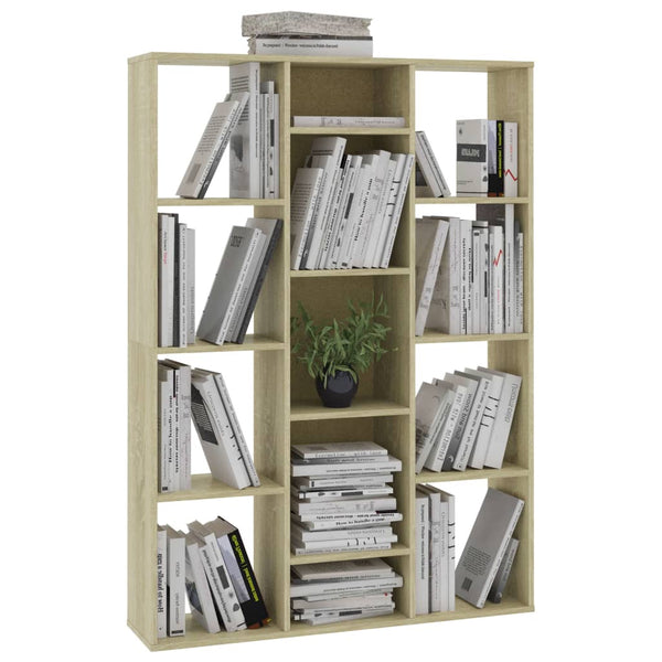 Room Divider/Book Cabinet Sonoma Oak 100x24x140 cm Engineered Wood 3