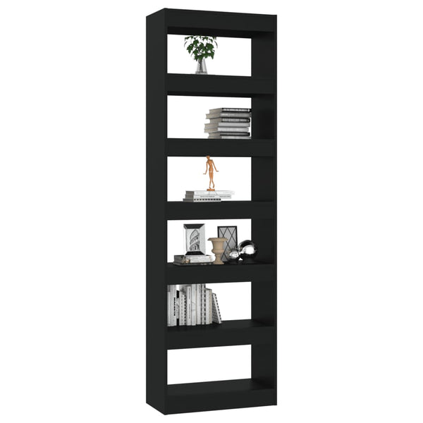 Book Cabinet/Room Divider Black 60x30x198 cm 5