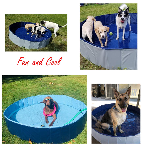 Foldable Dog Pool Pet Bath Summer Outdoor Portable Swimming Pools Indoor Wash Bathing Tub Collapsible Bathtub for Dogs Cats Kids 1