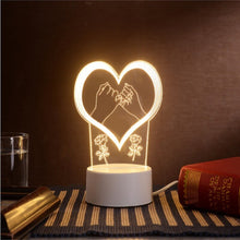 Load image into Gallery viewer, New Acrylic The neon lights 3D stereo Night light Small table lamp Bedside lamp LED lamp Birthday festival children decorate - MiniDreamMakers
