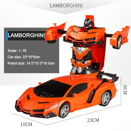 RC Car Transformation Robots Sports Vehicle Model  Robots Toys Cool Deformation Car Kids Toys  Gifts For Boys 6