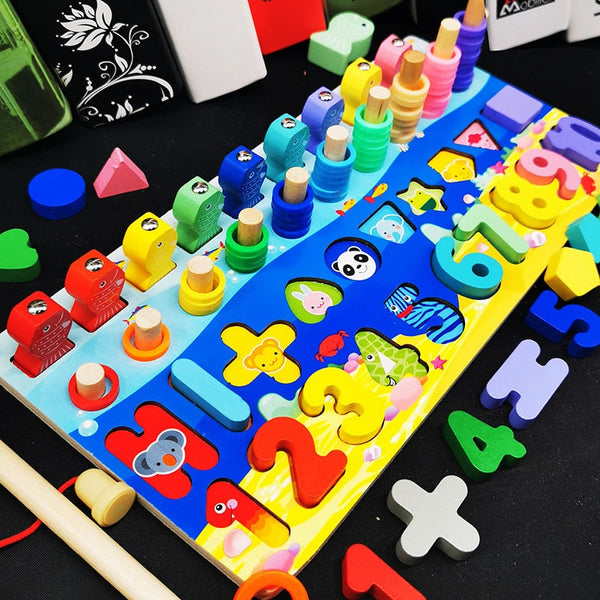 Wooden Montessori Educational Toys For Children Kids Early Learning Infant Shape Color Match Board Toy For 3 Year Old Kids Gift 1
