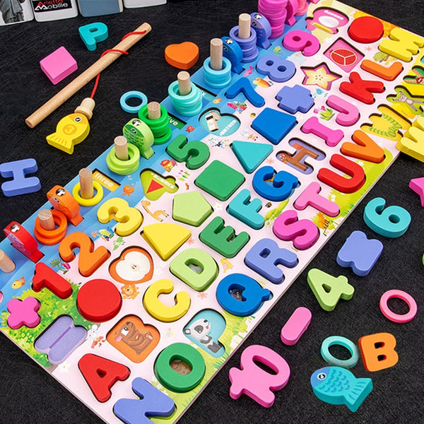 Wooden Montessori Educational Toys For Children Kids Early Learning Infant Shape Color Match Board Toy For 3 Year Old Kids Gift 0