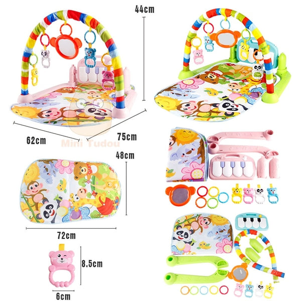 Baby Gym Tapis Puzzles Mat Educational Rack Toys Baby Music Play Mat With Piano Keyboard Infant Fitness Carpet Gift For Kids 5
