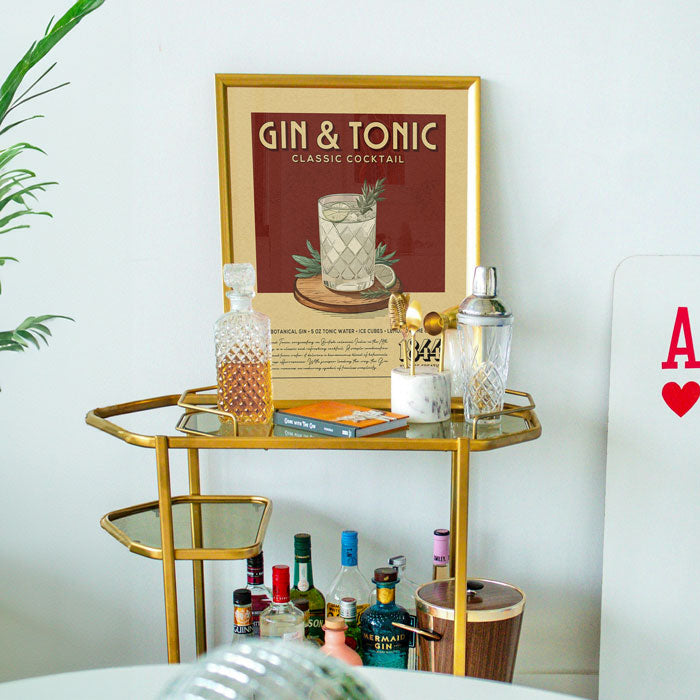 Art Deco Bar Cart Square