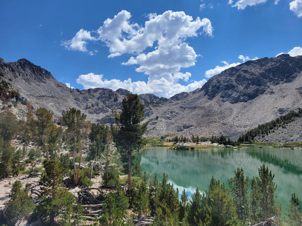 Barney Lake on Duck Pass trail in Mammoth Lakes, CA