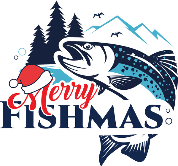 Merry Fishmas T-Shirt Mammoth Lakes