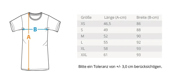 Größentabelle Changer Sweatshirt 2.0