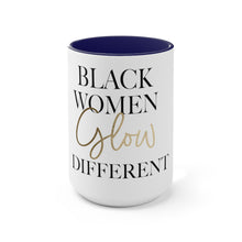 Load image into Gallery viewer, Black Women Glow - Two-Tone Coffee Mugs, 15oz
