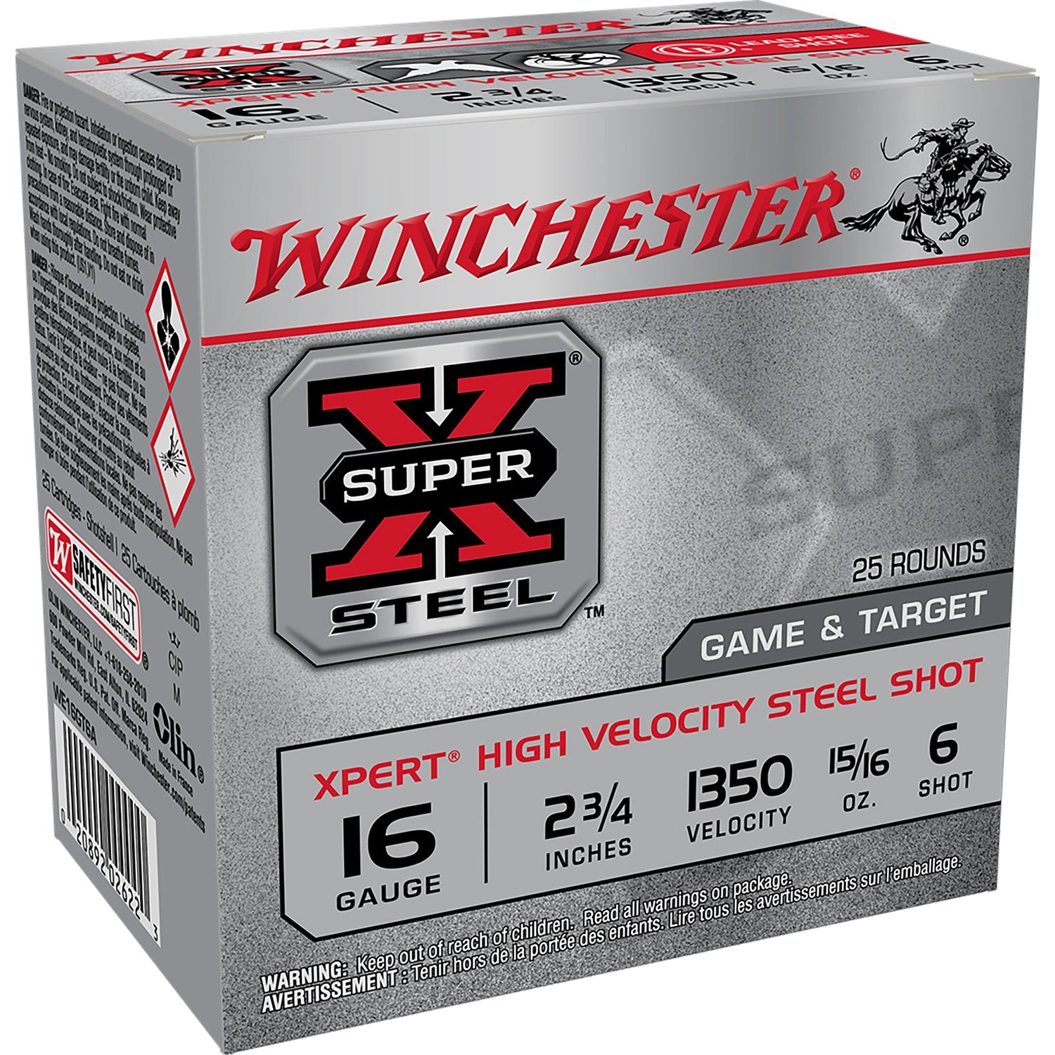 Winchester 12 Gauge 3-1/2 1-1/4 oz. 1625 FPS Super X Xpert High Velocity  Waterfowl Steel Shot