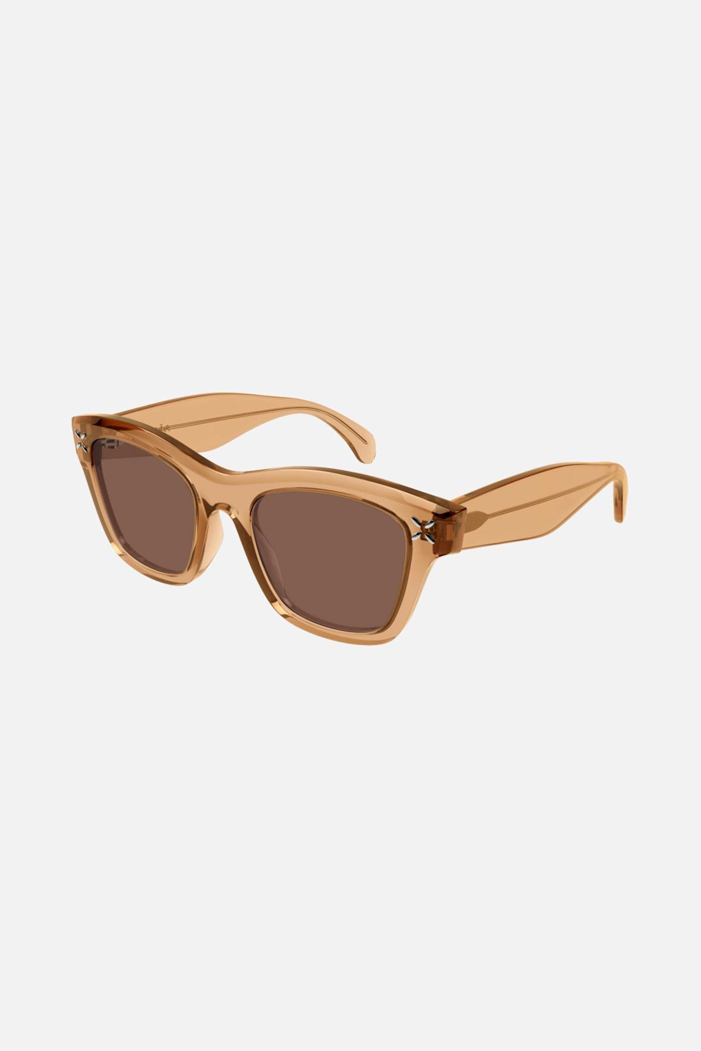 Alaia Women's Clear Contrasting Round Acetate Sunglasses