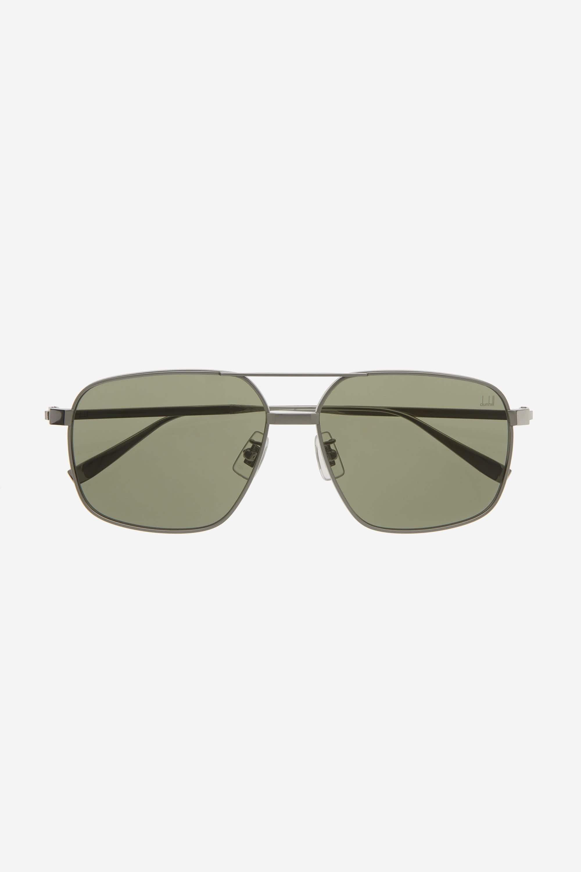 Dunhill Caravan Silver Green Sunglasses In Titanium | lupon.gov.ph