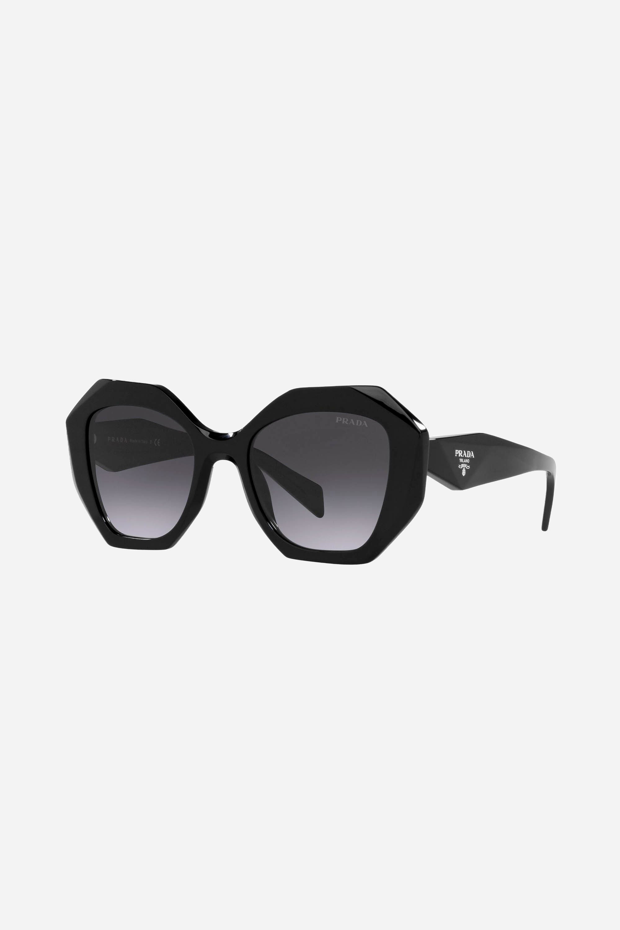 Prada hexagonal black sunglasses