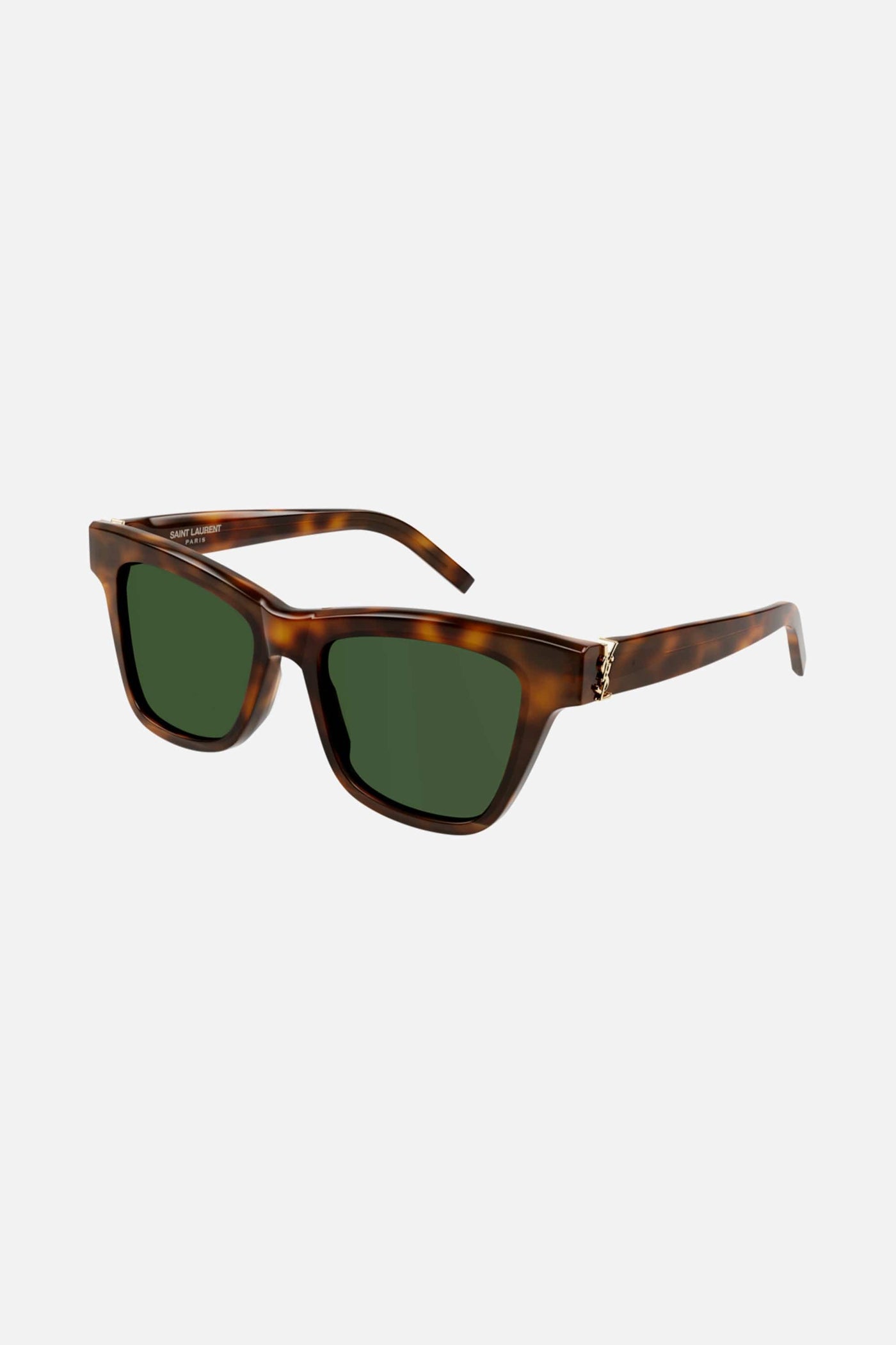 Saint Laurent Cat Eye Ysl Havana Sunglasses in Green