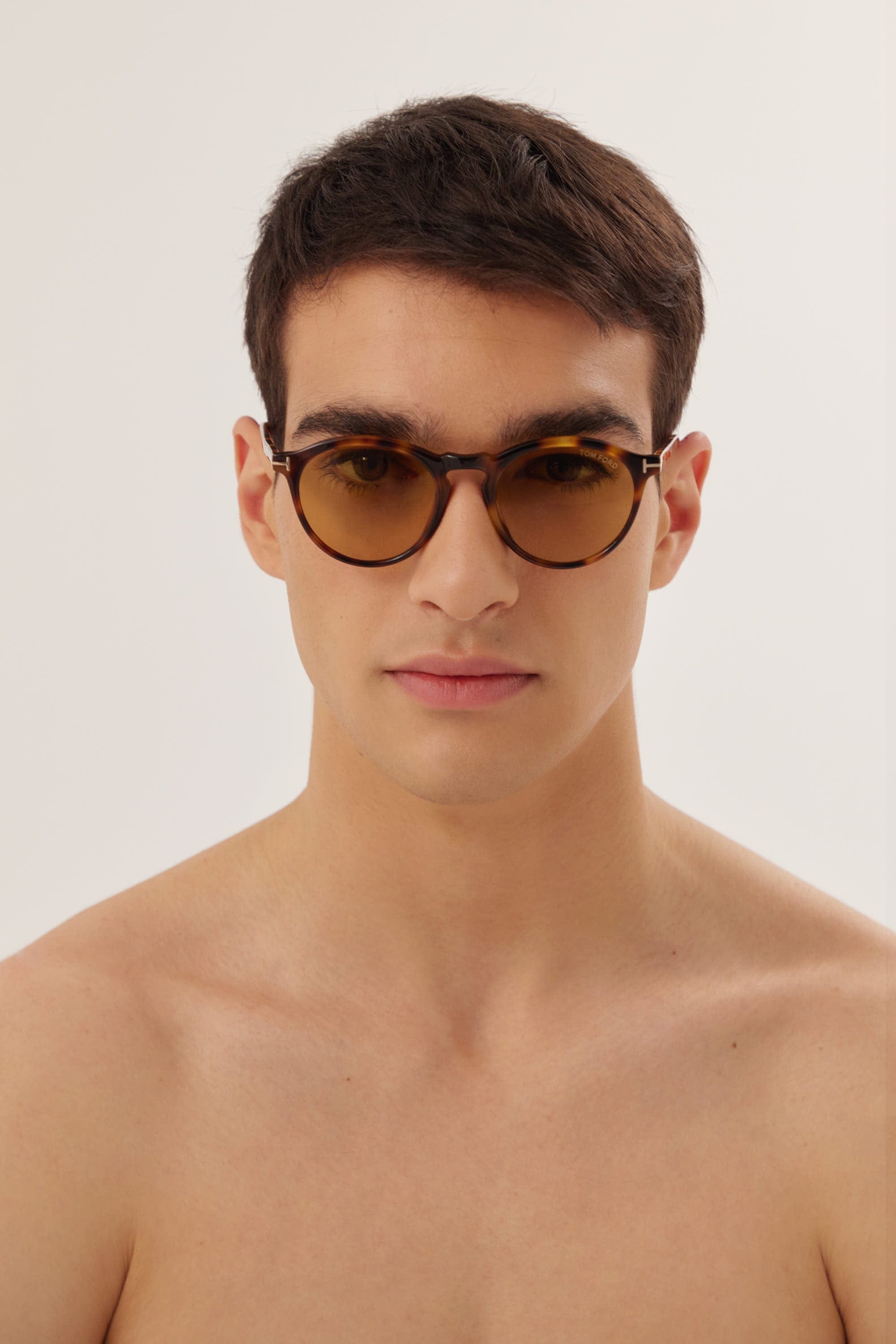 Tom Ford havana round sunglasses