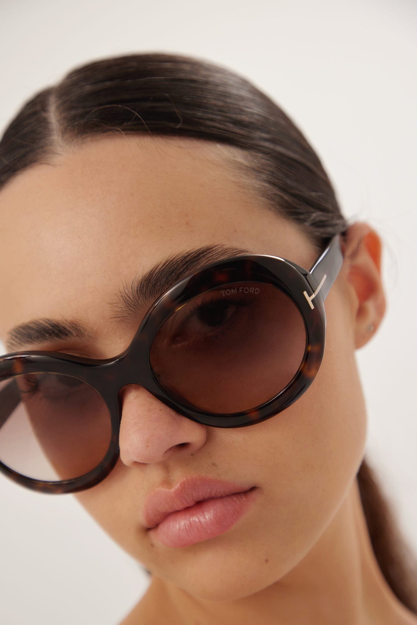 tom ford 57mm round sunglasses