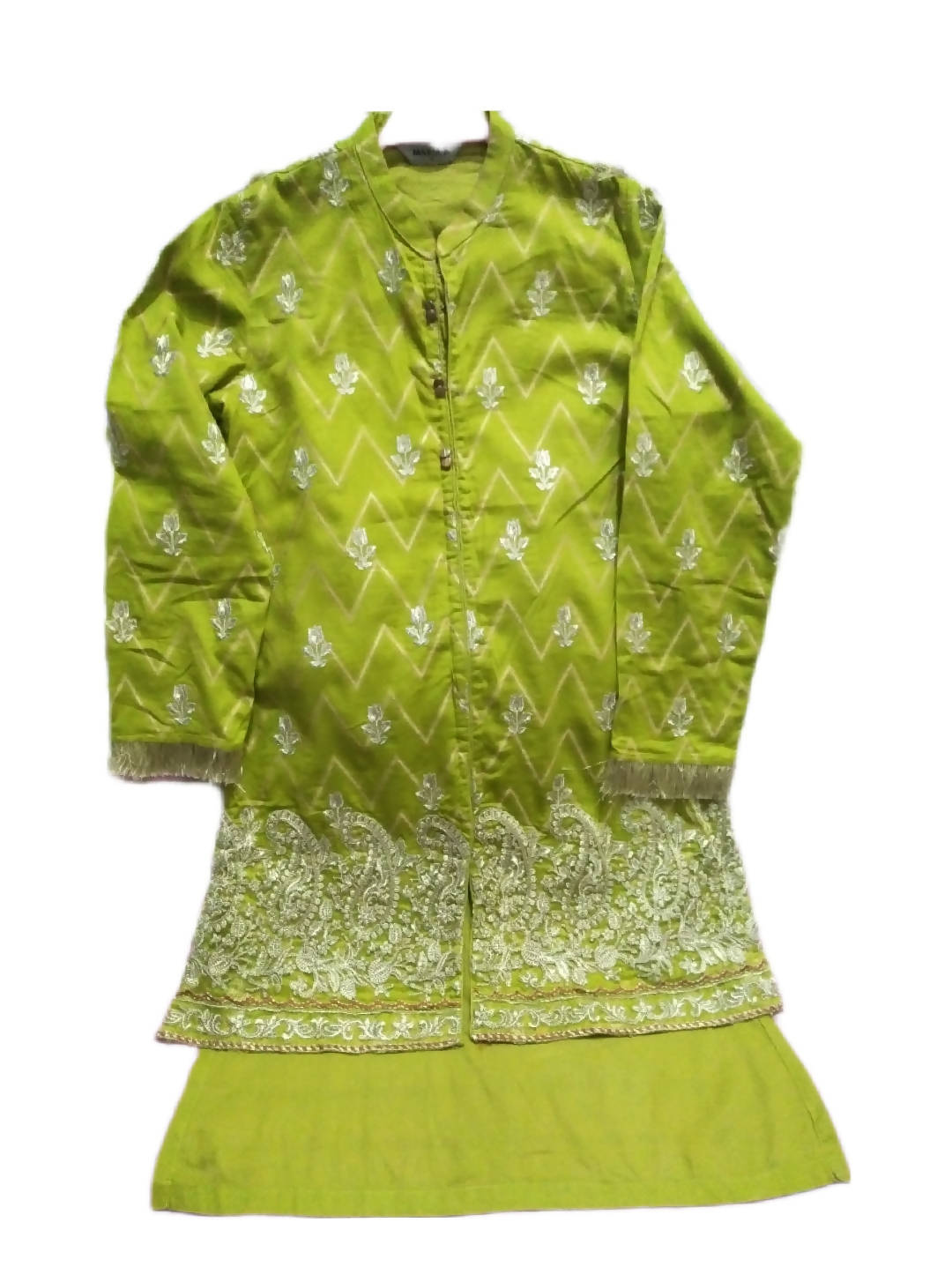 Maria B | Green 3pc suit | Women Branded Kurta | Preloved