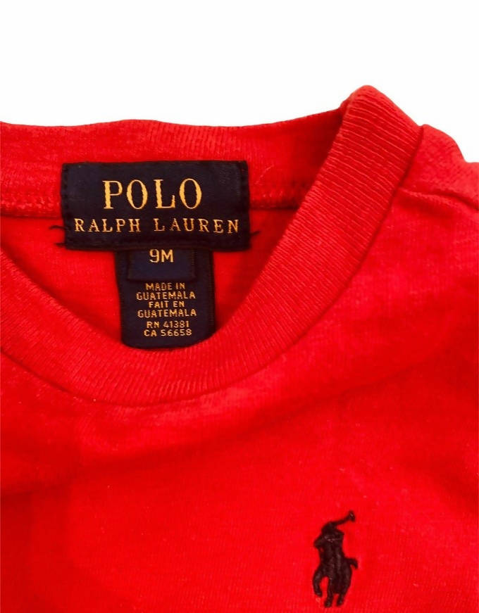 POLO BY RALPH LAUREN | BABY BOY | SHORT SLEEVE T-SHIRT | RED | PRELOVE –  