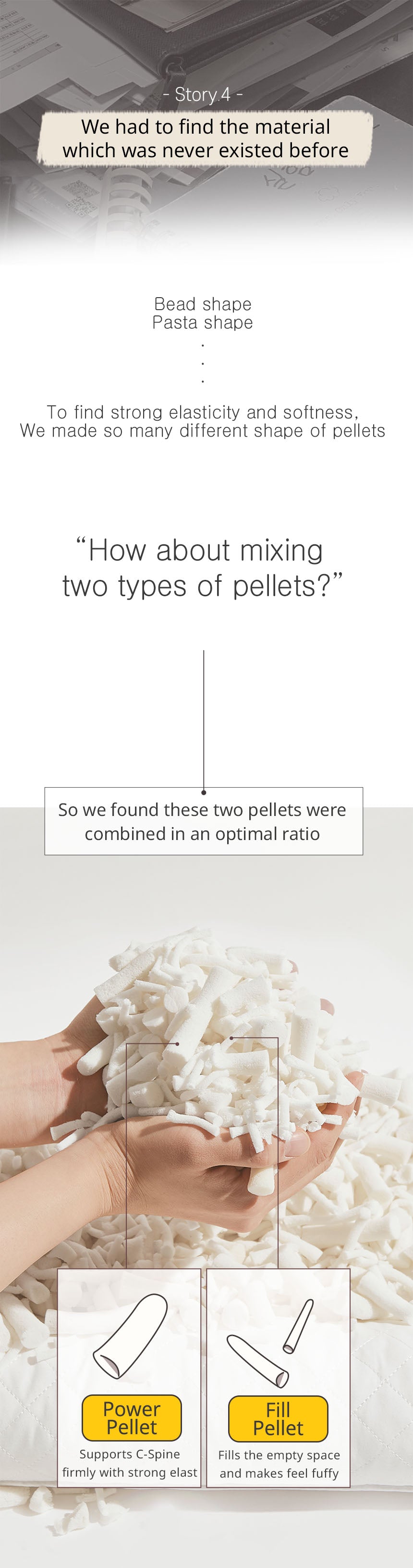 We had to find the material which was never existed before - Shredded the latex into 500,000 pieces