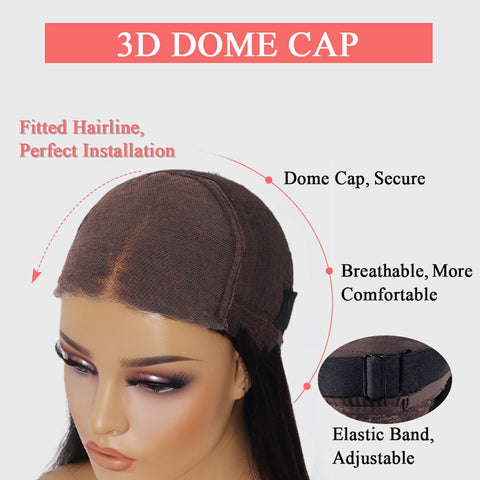 3D dome Airy cap wig