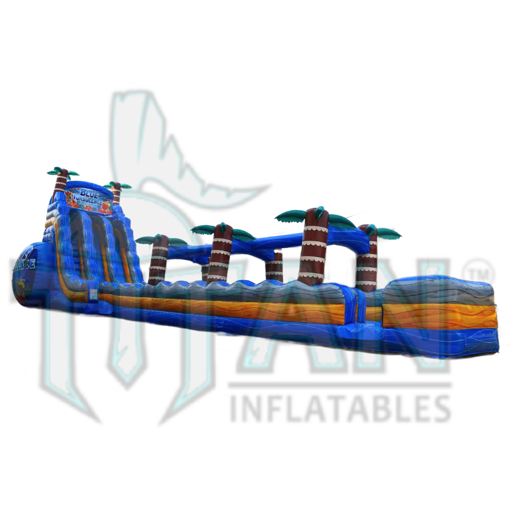 27 foot Blue Turbulence Double Lane Slide