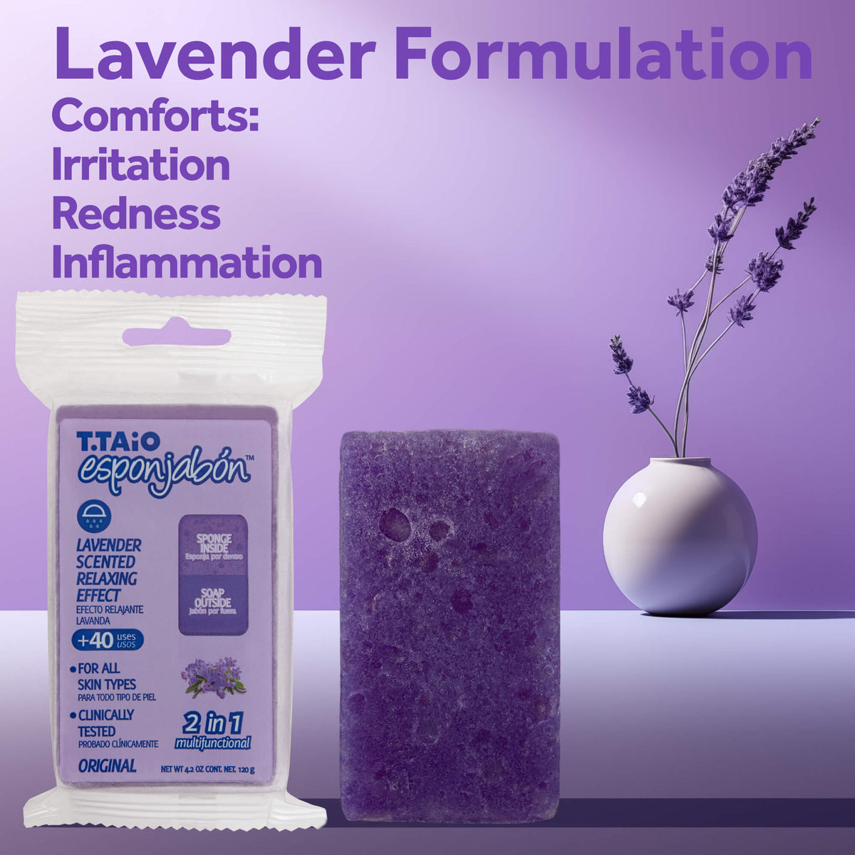 EsponJabon Lavender, Relaxing Effect