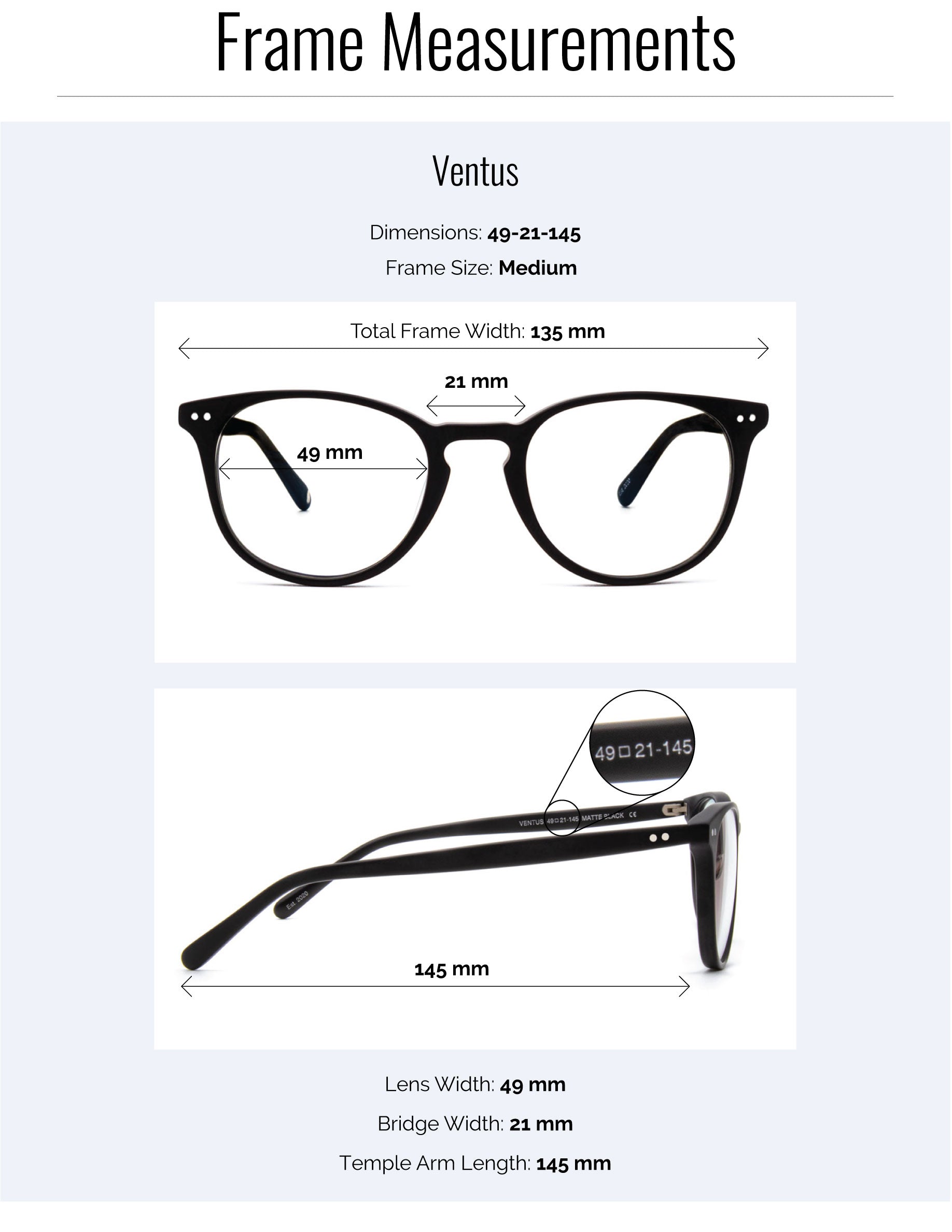 Frame Measurements Ventus