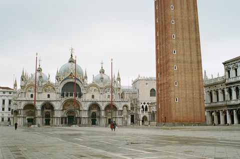 An empty St Mark's Square in Venice 
