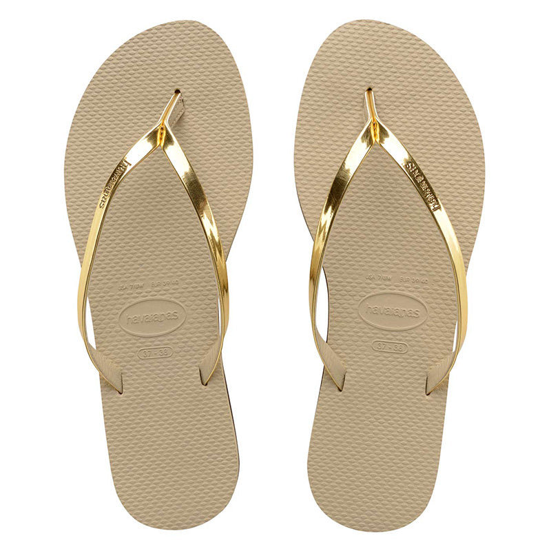 Havaianas You Metallic flip-flop papucs, bézs/arany - MYBRANDS.HU