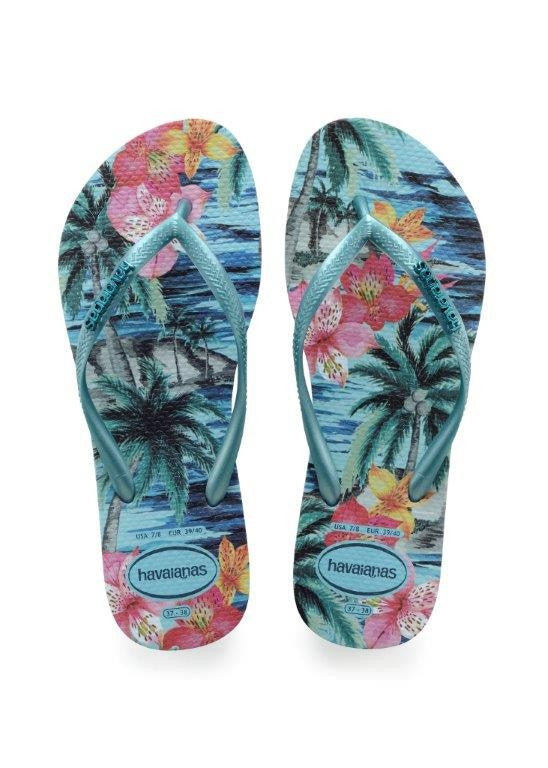 Havaianas Slim Tropical flip-flop papucs, kék mintás - MYBRANDS.HU