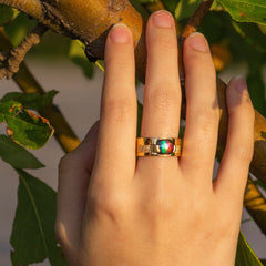 KORITE Canadian AMMOLITE | Gold Ammolite Ring 