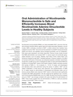 Oral Administration of Nicotinamide Mononucleotide Is Safe and Efficiently Increases Blood Nicotinamide Adenine Dinucleotide Levels in Healthy Subjects