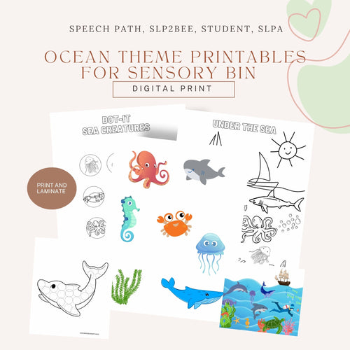 Sea Animal Playdough Mats - Free Printable for Summer - Taming