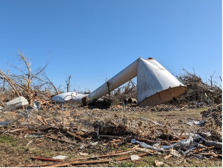 Water tower blown down by EF4 tornado