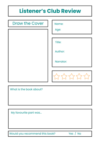 Book review printable