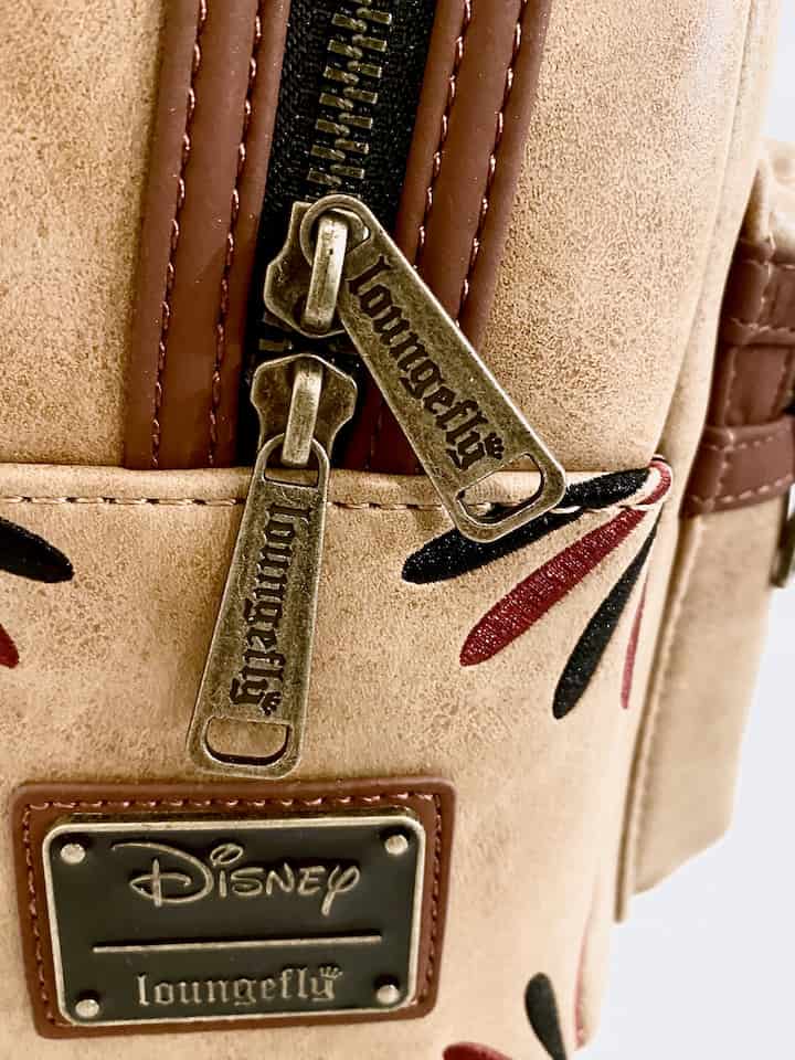 Loungefly Disney Hercules Muses Mini Backpack Brown Bag Zips