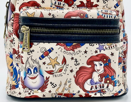 Loungefly The Little Mermaid Tattoo Mini Backpack Ariel Disney Bag