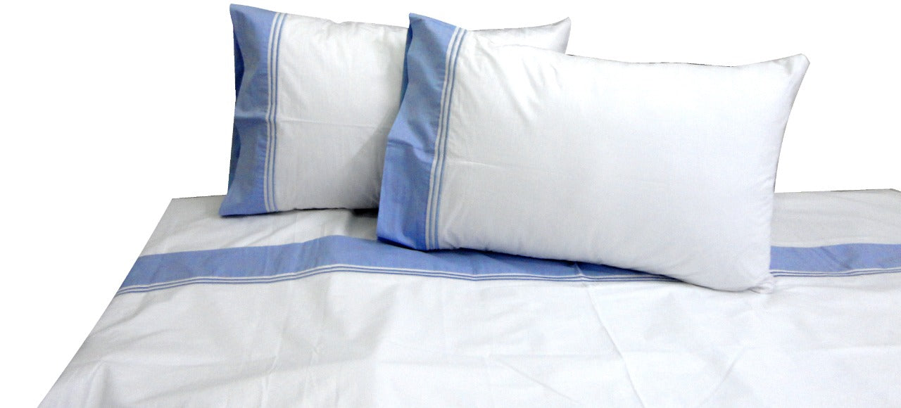 4 PCs Hilton Bed Sheet SetBlue Premia Home