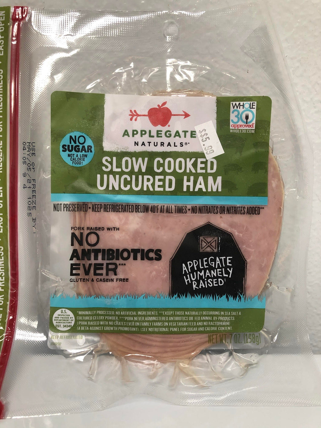 Applegate Naturals Slow Cooked Uncured Ham