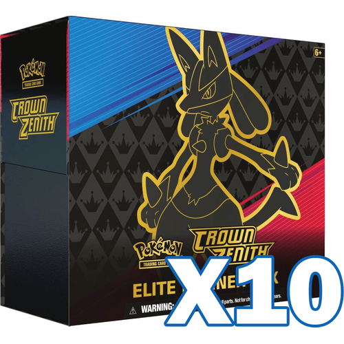 POKÉMON TCG Crown Zenith Elite Trainer Box (ETB) x10 Sealed Case
