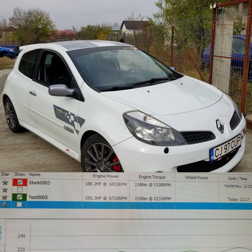Megane 2 RS stock ecu mapping