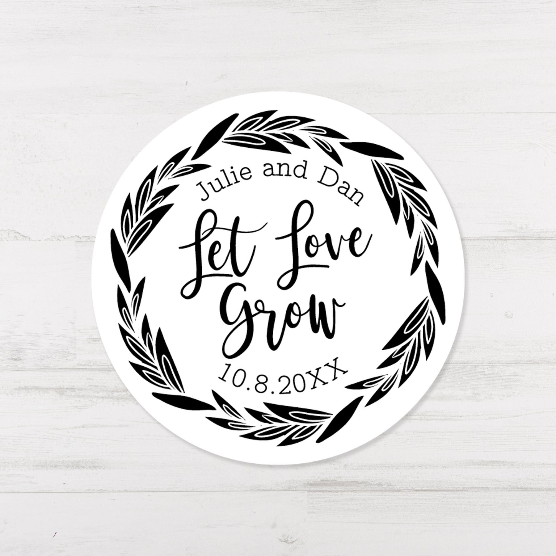 Personalized Let Love Grow Stickers – HelloLoveGoods
