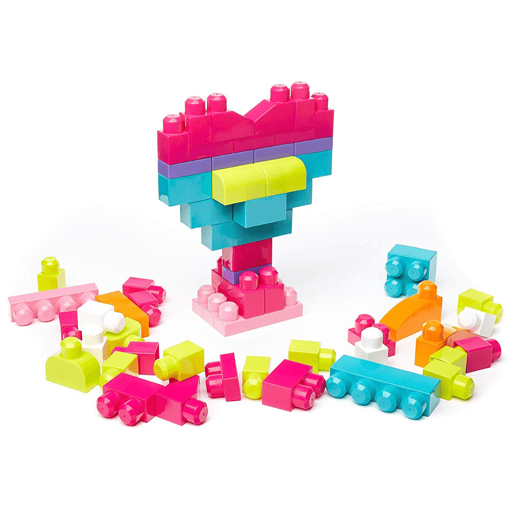 Mega Bloks Pink First Builders Big Building Bag - 60 Pieces