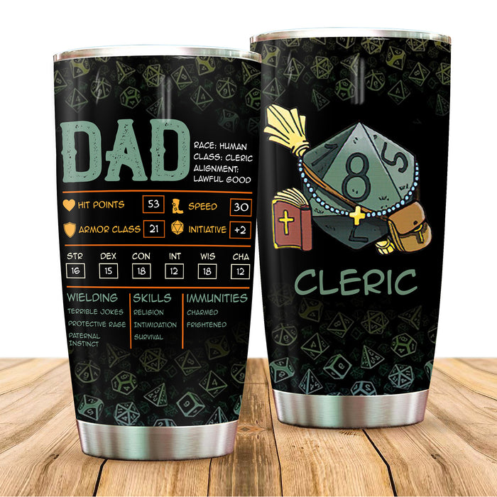 Character Sheet Personalized Class Tumbler FrendyGifts