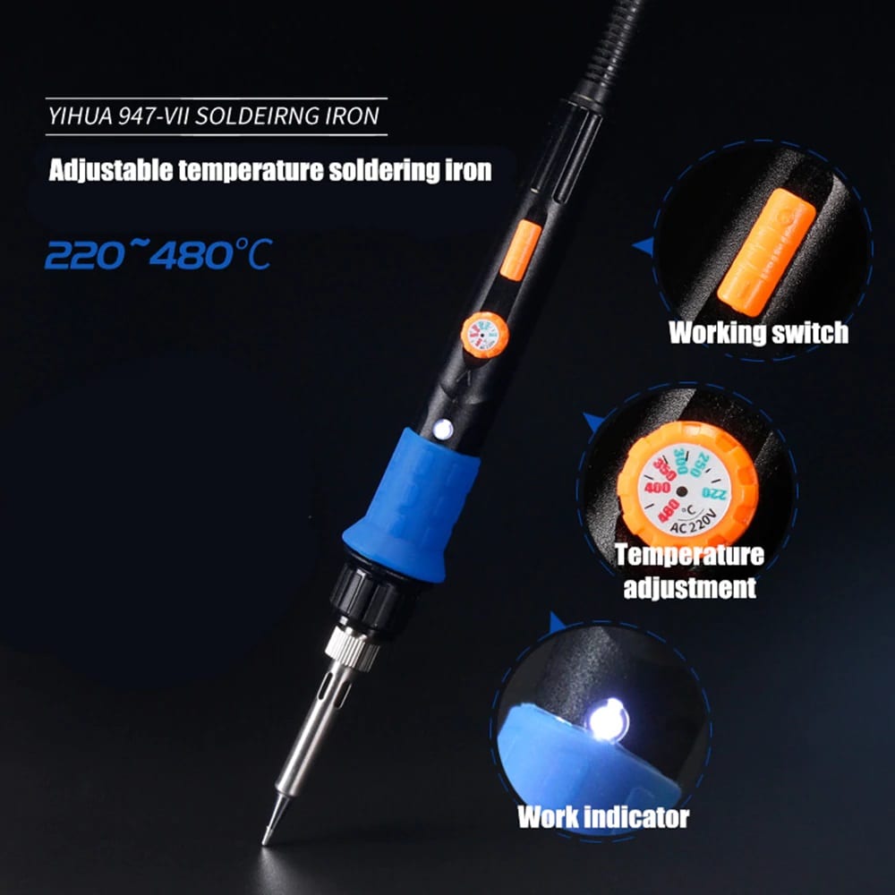 Adjustable Controlled Temperature Electric Soldering Iron Yihua 947-VI ...