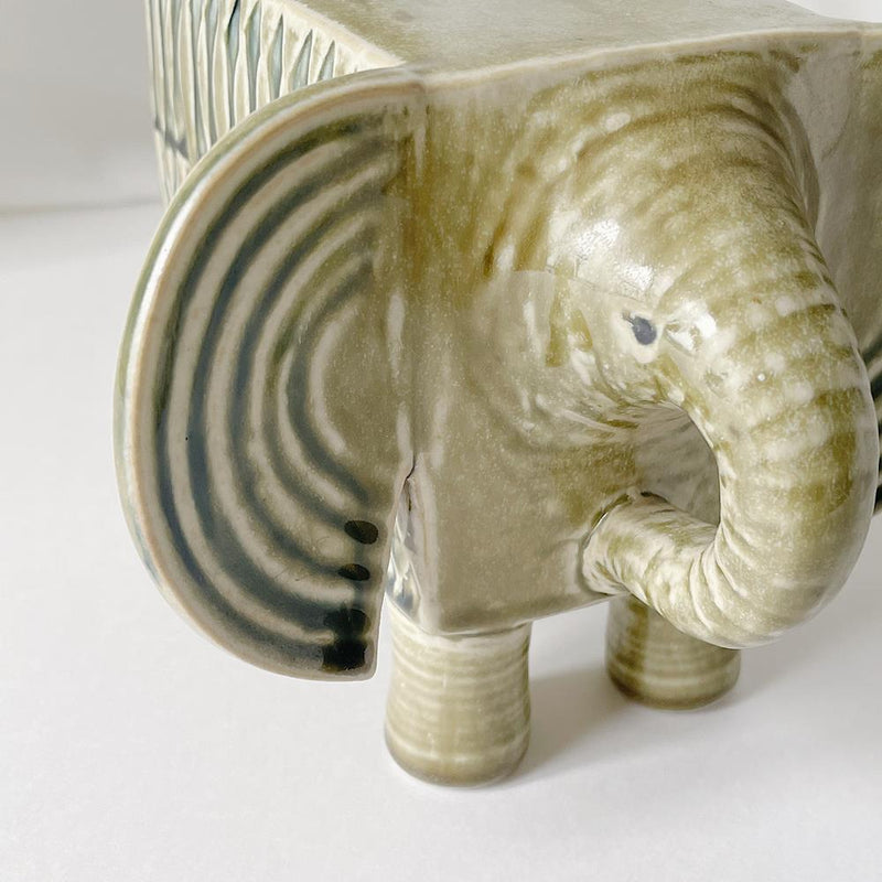 希少】リサラーソン 象の親子 置物 子連れの象-