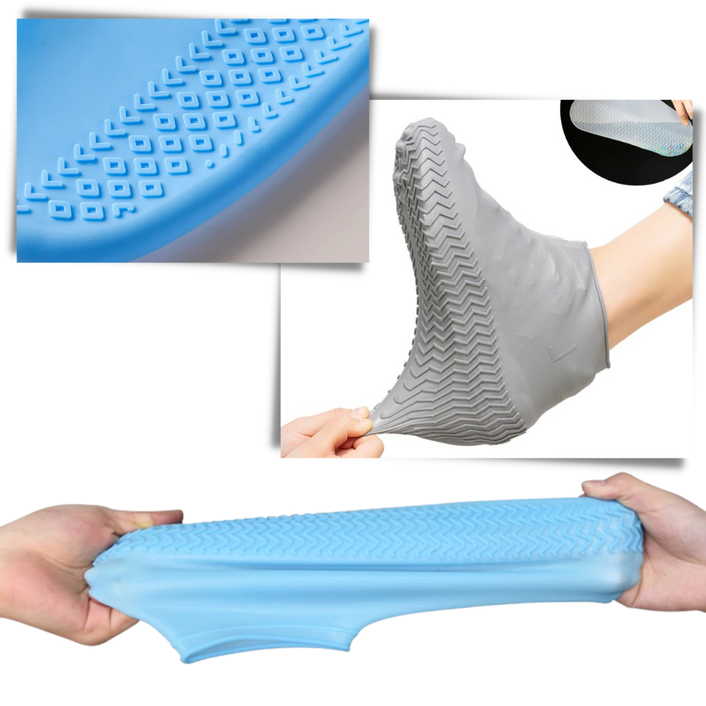 1 Pair of Waterproof Silicone Shoe Covers - Slip-resistant and reusable -